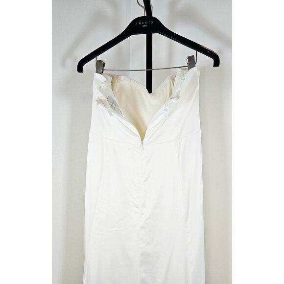 Torrid Satin Strapless Wedding Plus Size Dress-White-SZ 20 - Picture 4 of 16